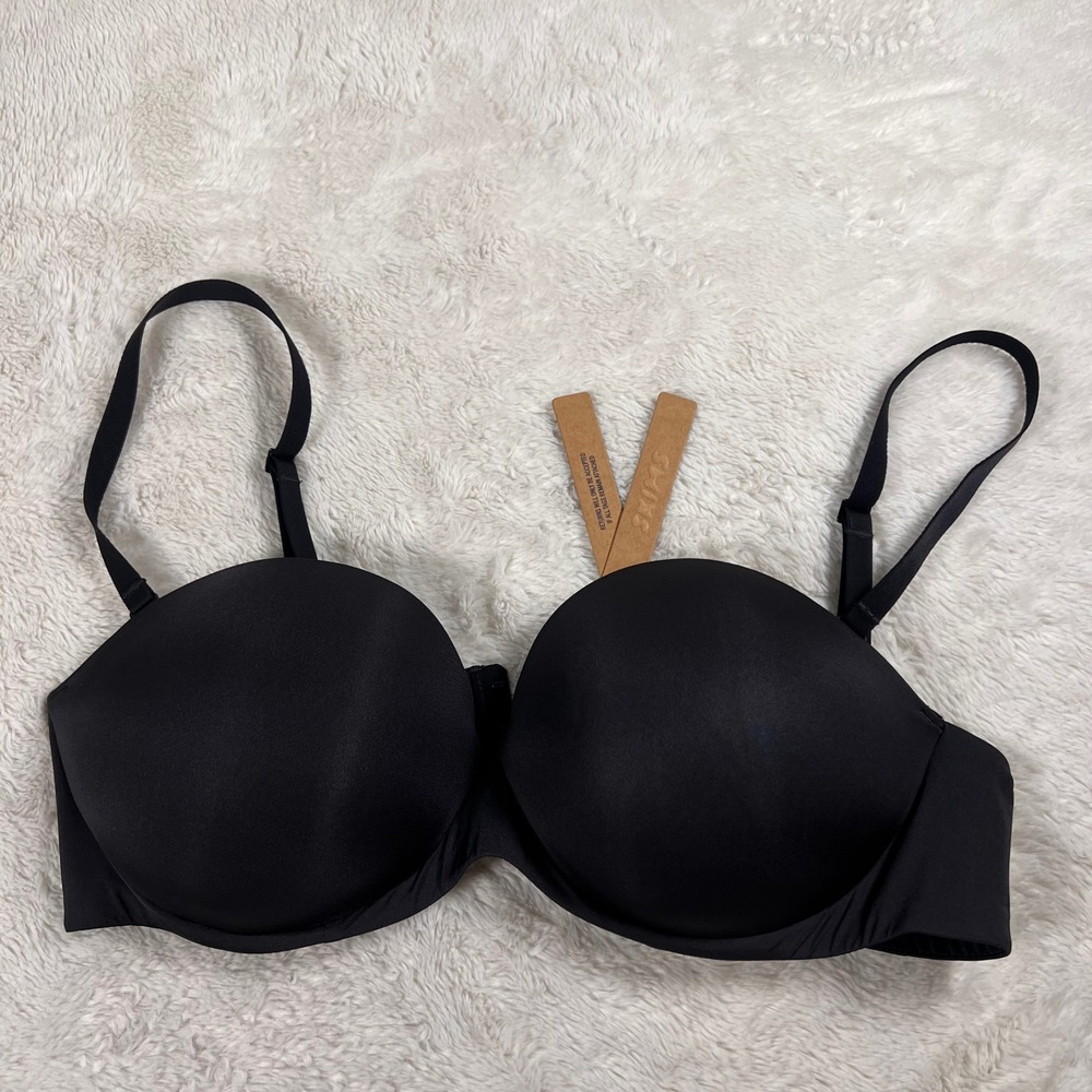 SKIMS Womens Ultimate Push-Up Strapless Bra Onyx Black Size 40B BA-BAN-9056 NWT